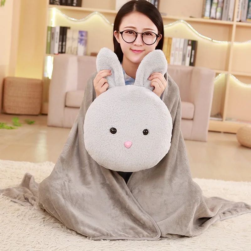 

Pillow Blanket Airable Cover Office Multi-Purpose Cushion Nap Was Cute Cat Pillow-in-