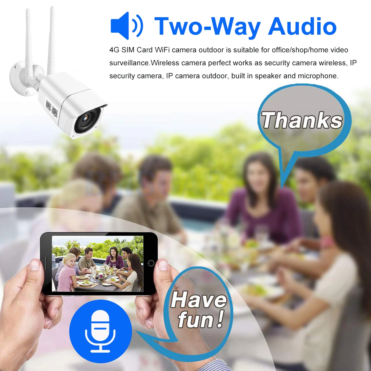 Ip-камера CCTV сеть 3g 4G WiFi камера Поддержка SIM TF карта 1080P HD P2P двухстороннее аудио ночного видения Водонепроницаемый IP66