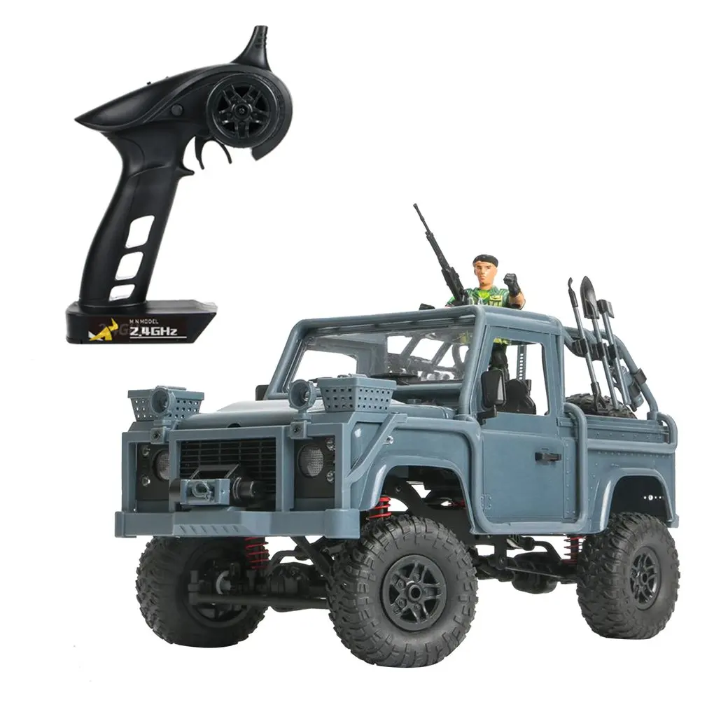 Blue MN-961: 12 4WD радиоуправляемая гусеничная машина 2,4G с дистанционным управлением большая ножка внедорожный гусеничный военный автомобиль модель RTR игрушка для детей подарок - Цвет: Blue