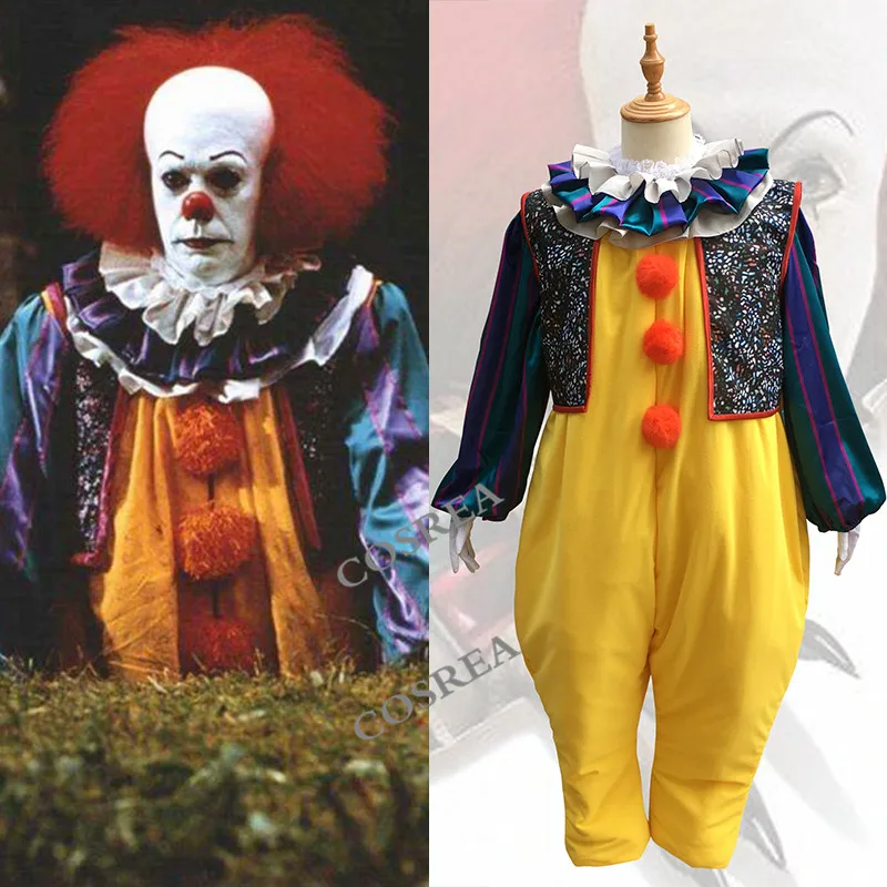Фильм Стивен Кинг это Косплей Ужасы костюмы на Хэллоуин Pennywise Джокер рисунок на заказ карнавальный дом с привидениями маска клоуна