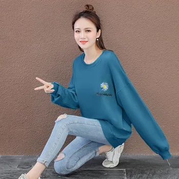 

LXS22 The new thin section loose lazy casual wild sweatshirt