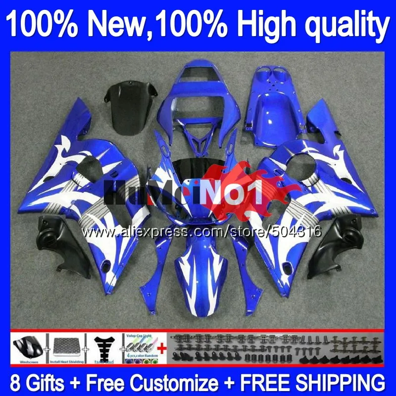 R 6 для YAMAHA YZF R6 YZF600 YZF 600 YZF-600 4MC. 11 Bue белый YZF-R6 1998 1999 2000 2001 2002 YZFR6 98 99 00 01 02 обтекатели