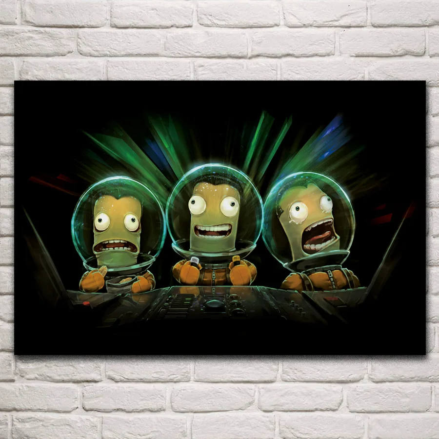 Kerbal Space программ смешное лицо домашнее настенное современное искусство Декор