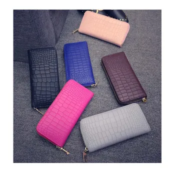 

women purse wallet men purses wallets unisex crocodile pattern zipper ID card phone bag more color stone pattern coin purse