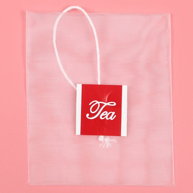 1000Pcs5.5 X 7Cm Pyramid Tea Bag Filter Nylon Tea Bag Single String Label Transparent Empty Tea Bag CNIM Hot - 4