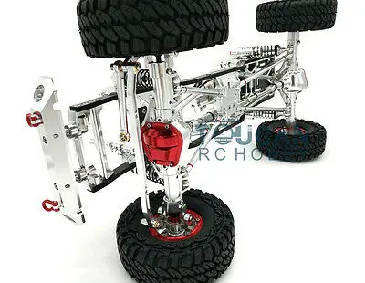 1/10 SCX10 RC Рок Гусеничный автомобиль CNC алюминиевый сплав 4WD рама шасси комплект серебро