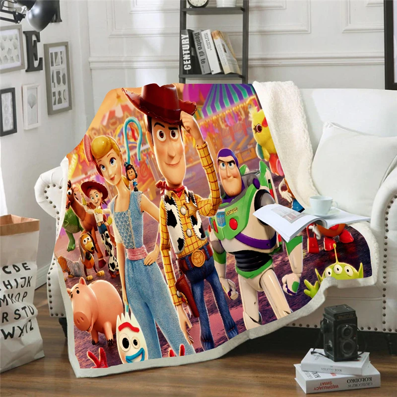 Disney Toy Story Sceriffo Woody Buzz Lightyear Peluche Del Bambino Coperta Coperte E Plaid Divano Letto A Due Letti Biancheria Da Letto Per I Ragazzi 