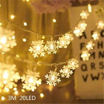 

Snowflakes String Light LED Christmas Decoration for Home Navidad Christmas Decorations for Home Outdoor Xmas 2021 New Year