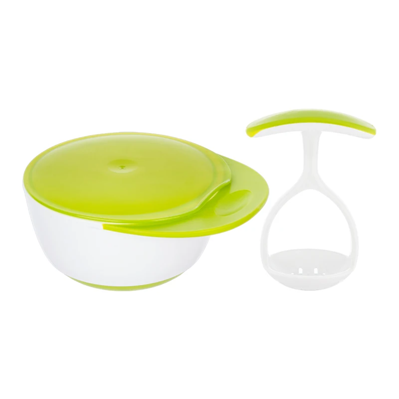 H41-126Green Hogokids, детские пищевые комбинаты, миска, набор, Ручная шлифовка, миски для младенцев, инструмент для приготовления пищи, миска для кормления, детский фруктовый кухонный комбайн - Цвет: H41-126Green