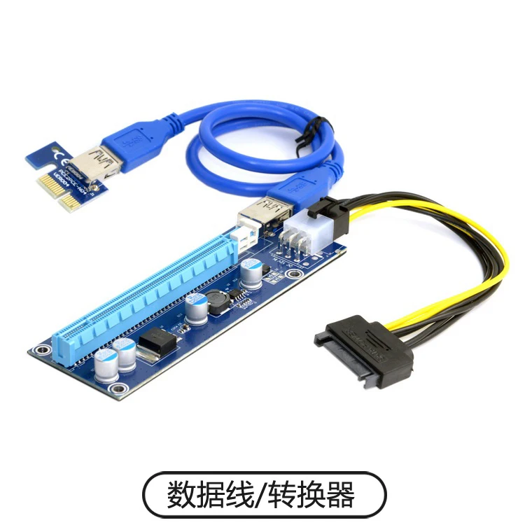 PCI E 1x до 16x горнодобывающая машина расширитель переходника С USB 3 0 и 6Pin кабель