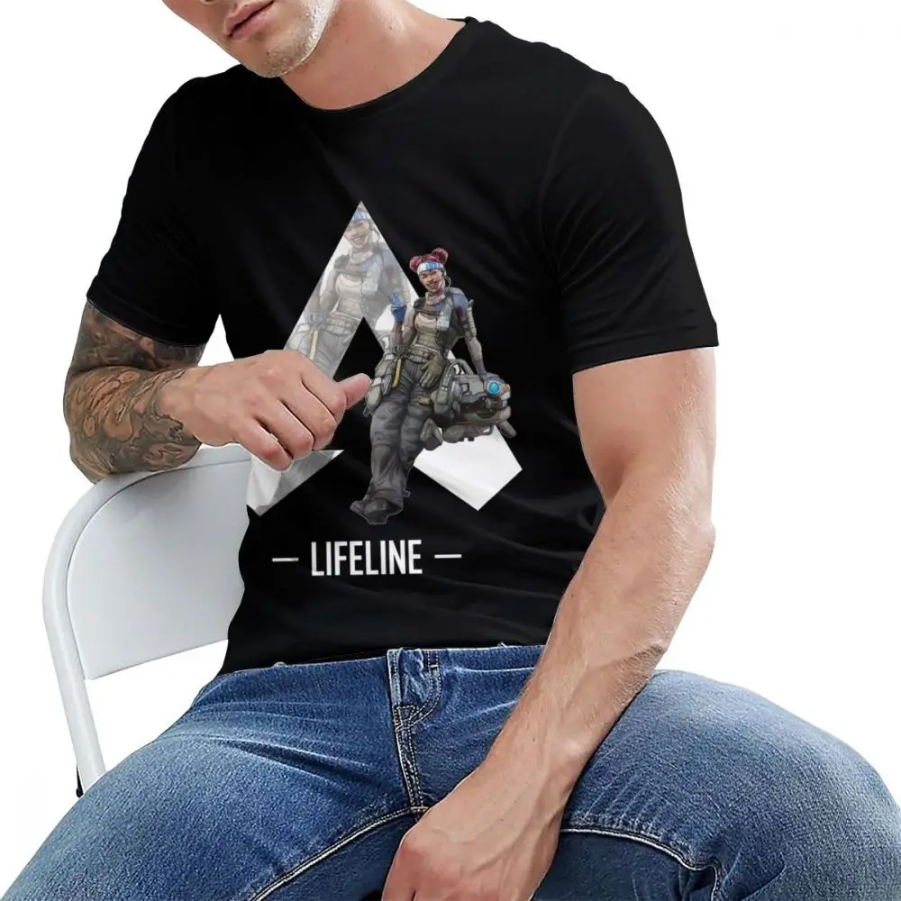 Качественная хлопковая футболка с надписью Apex Legends LIFELINE A Royale, Мужская винтажная модная футболка с круглым вырезом