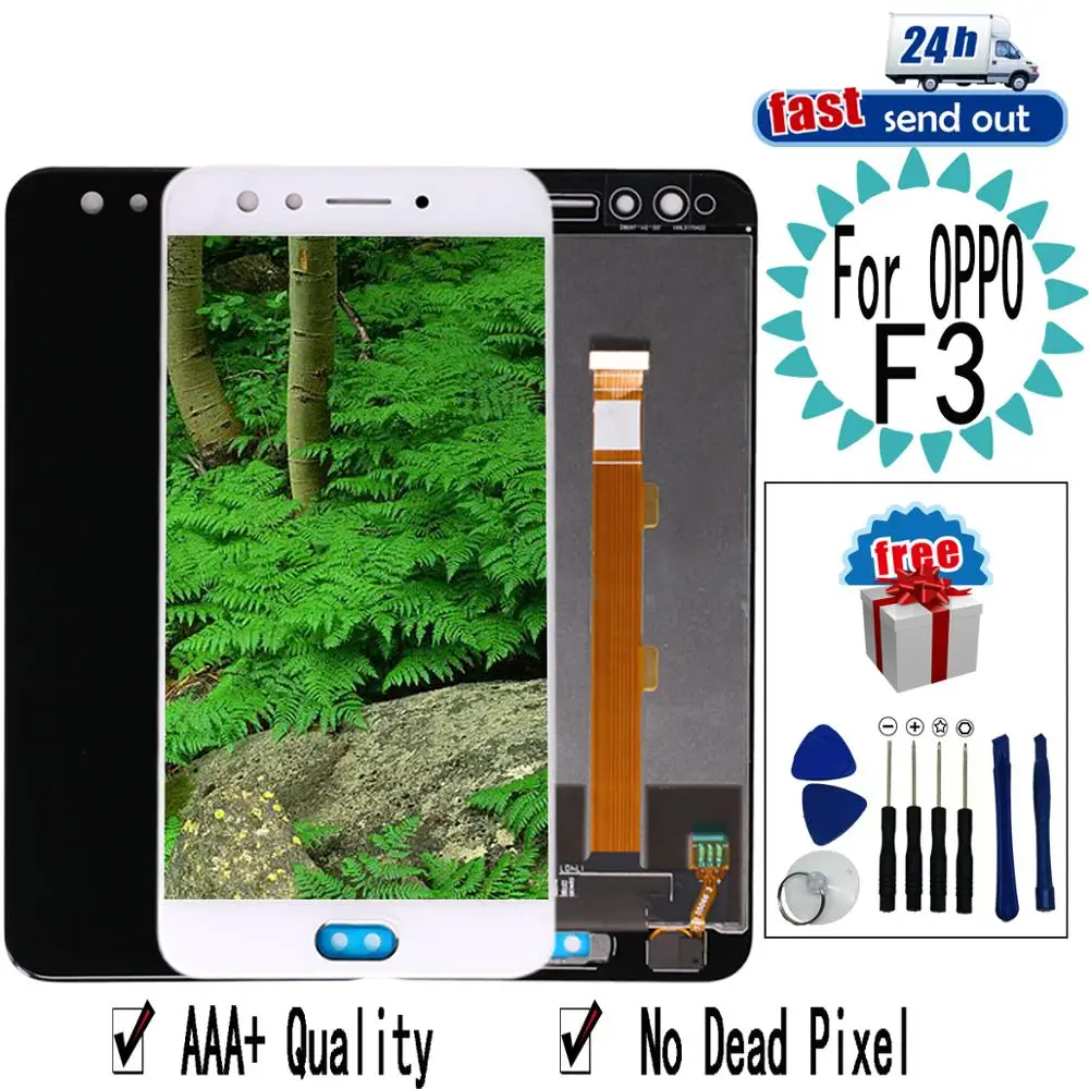 5 &quotF3 LCD для OPPO F3 дисплей CPH1609 кодирующий преобразователь сенсорного экрана в