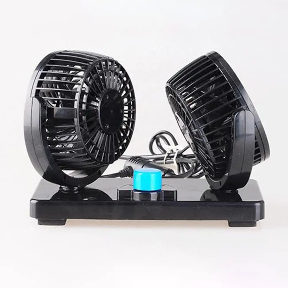 12 V/24 V Dual Head охлаждающий Осциллирующий на заднем сиденье Вентиляционный воздух вентилятор грузовик воздушный вентилятор Регулируемый охладитель Вентилятор охлаждения