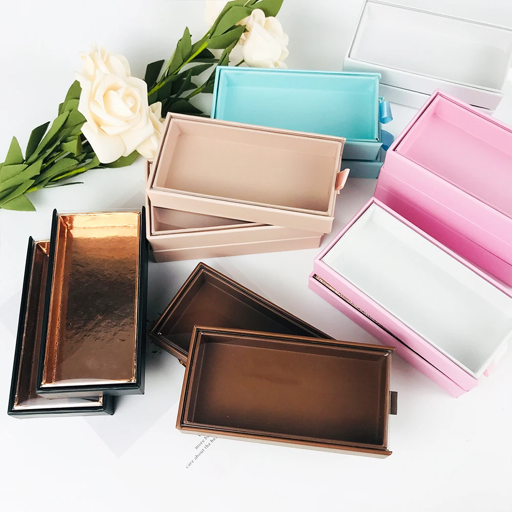 Wholesale Custom Empty Magnetic Boxes Brand 12-25mm Faux Natural Eyelashes Packaging Mink Fluffy Extension Lashes in Bulk 6