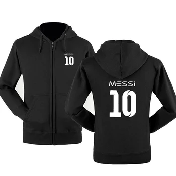 

Spring Autumn Fashion Sweatshirt Messi 10 Printed Hoodies Men Streetwear Fleece Zipper Hooded Jacket Hip Hop Harajuku Tracksuit