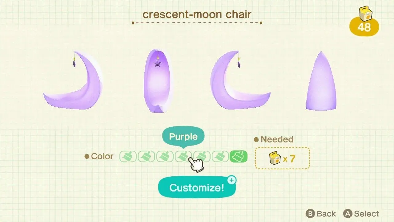 Chair Diy Recipe Crescent Chair Acnh Crescent Moon Chair Diy