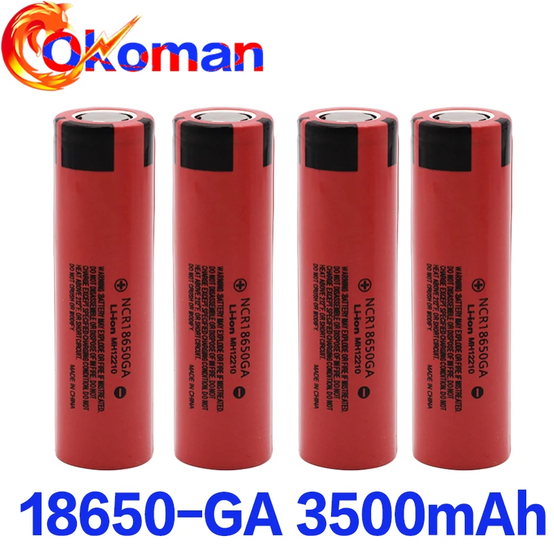 Новинка 18650 батарея 3500mah 3,7 v литиевая батарея для NCR18650ga 3500mah подходит для аккумулятора фонарика