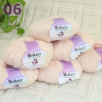 

Sale New 6BallsX25g Luxury Soft Mohair Warm Wrap Shawl Hand Knit Crochet Yarn Stone 291-06-6