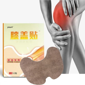 

12pcs/bag Joint Pain Relieving Chinese Herbal Plaster Medical Moxa Knee Patch Muscle Body Rheumatoid Arthritis Pain Relief