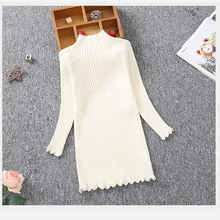 JOYINPARTY/Новинка года; сезон осень-зима; вязаное платье для девочек; детская одежда; приталенное платье-свитер принцессы для девочек; От 2 до 13 лет; RT275