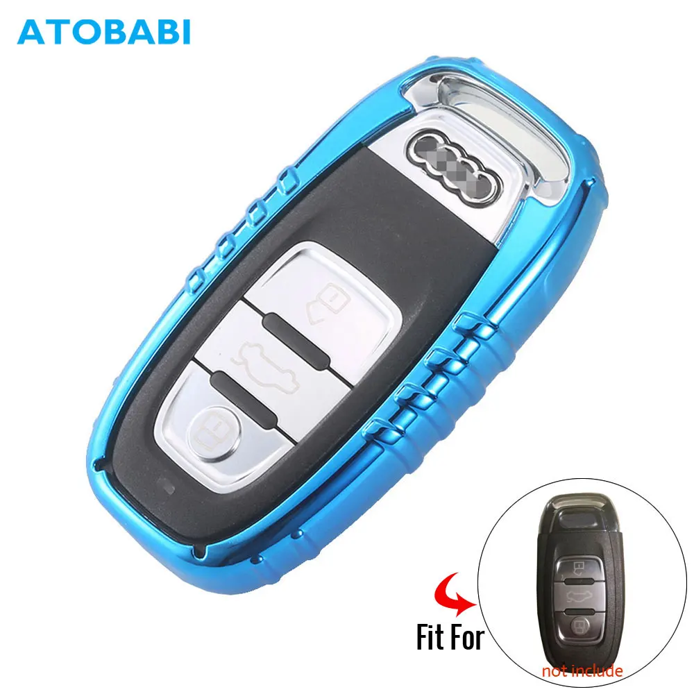 Чехол для автомобильного ключа из ТПУ для Audi A6L A4L Q5 Smart Keyless пульт дистанционного управления Fob оболочка чехол держатель для брелка защитная сумка авто аксессуары