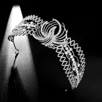 

New Bridal Crystal tiara Atmosphere Wedding Crown women Head Jewelry Accessories