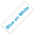 Blue on White