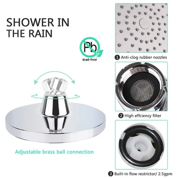 

Bath Shower Adjustable Jetting ASB Shower Head Low Pressure Saving Water Bathroom Nozzle Accessories