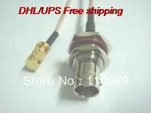 

DHL/EMS 100 pcs BNC Female Nut Bulkhead to SMC Female RA RG316 Pigtail-A2