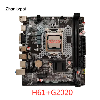 

H61 Desktop Motherboard For Intel Cpu Set With Core 2.9G Cpu G2020 Computer Mainboard Assemble Set