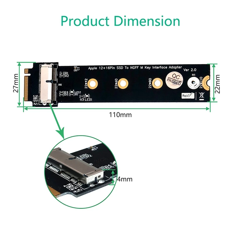 Лидер продаж-PCIe SSD M.2 ключ M адаптер карты для 2013/14/15/16/17 MacBook Air Pro retina жесткий диск конвертер