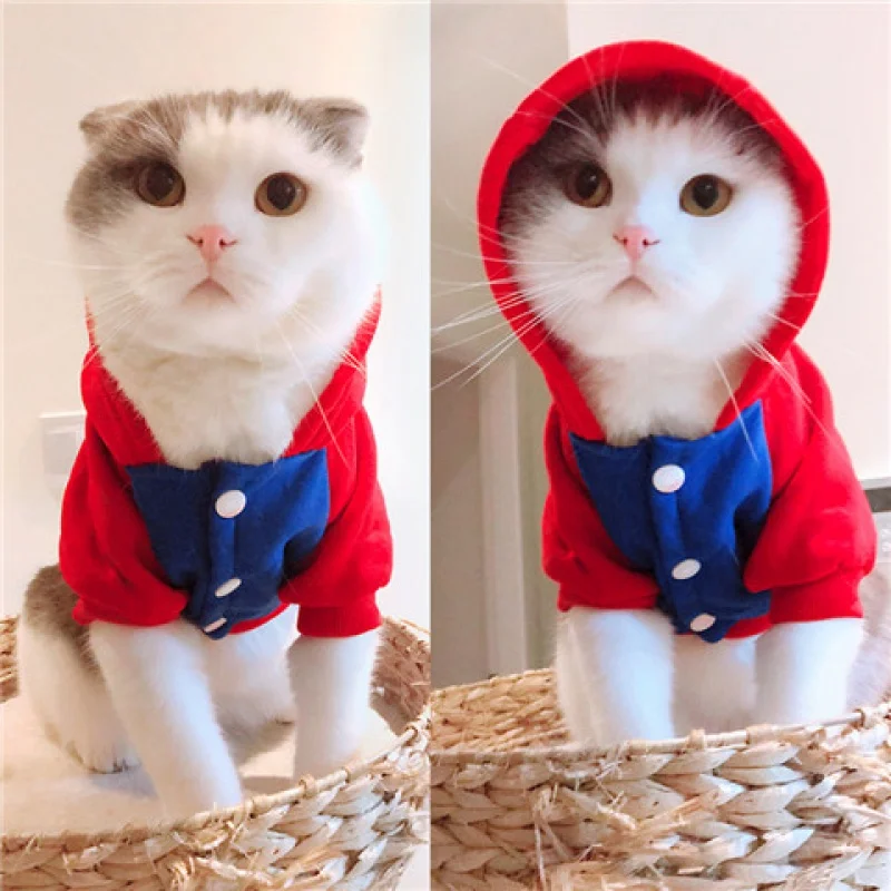 Модный свитер для кошек, пальто, зимняя куртка для питомцев, щенков, одежда для маленьких и средних собак, кошек, котят, одежда для кошек BB5WY021