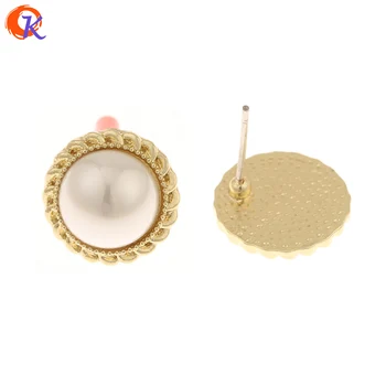 

Cordial Design 100Pcs 14*14MM Jewelry Accessories/Imitation Pearl/Round Shape/Earring Findings/Hand Made/DIY Earrings Stud