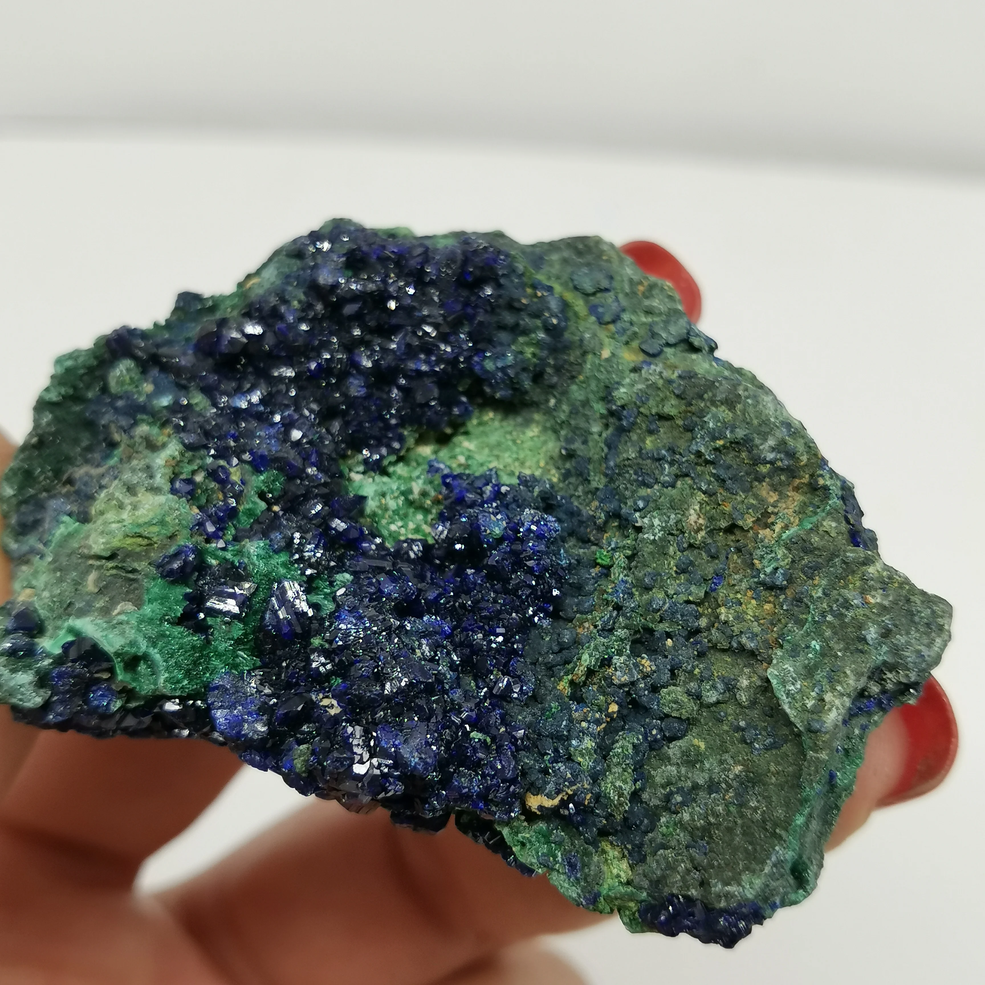 38 г натуральный материал образец azurite Geode целебный Буле Малахитовый камень, реики украшения для дома# XT262