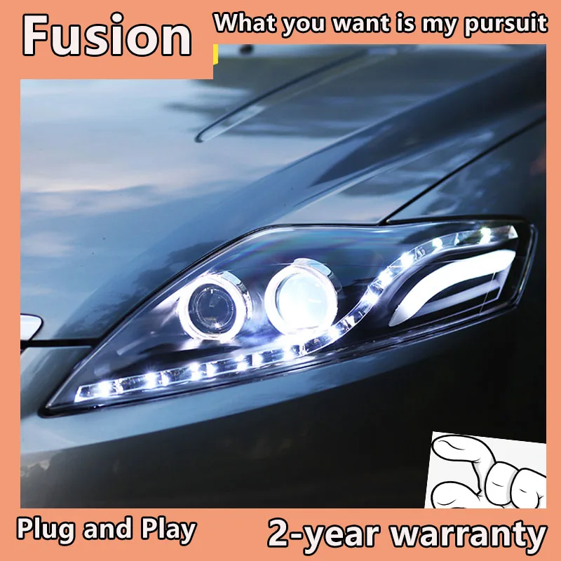 Фара в сборе для Ford mondeo 2007-2013 фары для fusion светодиодный задний фонарь светодиодный/ксеноновые линзы DRL HID передней аксессуары