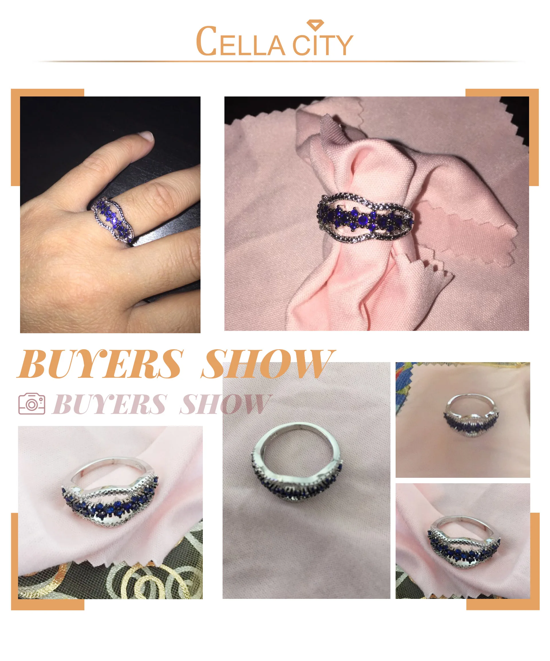 Silver Ring Silver Rings Gemstone Ring Natural Stone Ring Cellacity Sapphire Rings for Women Silver 925 Fine Jewelry with Gemstones Size5,6,7,8,9,10 Chic Female Anniversary Ring Party