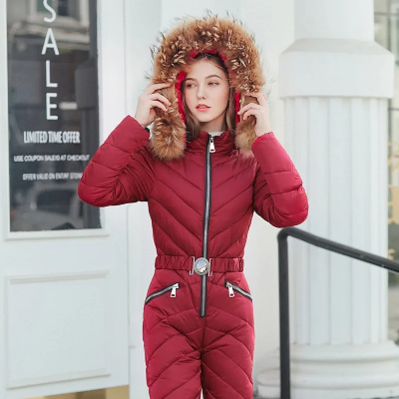 Promotion Snow Ski Suits Women One Piece Ski Jumpsuit Breathable Snowboard Jacket Skiing Pant Sets Bodysuits