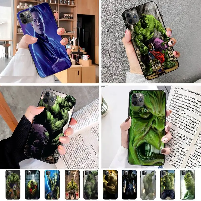 Чехол Incredible Hulk Black мягкий чехол для телефона из ТПУ IphoneX XS 11 11Pro 5 5s SE 6 6s Plus 7 8