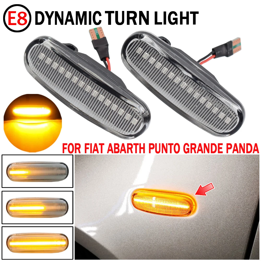 2PCS-LED-Front-Side-Marker-Light-Turn-Signal-Flashing-Lamp-For-Fiat ...