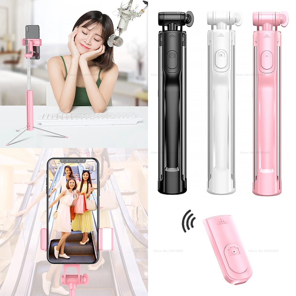 Беспроводная селфи-Палка с Bluetooth для iPhone, Xiaomi, подставка, Складная Настольная подставка, держатель для huawei, для samsung, Live Photo, кронштейн