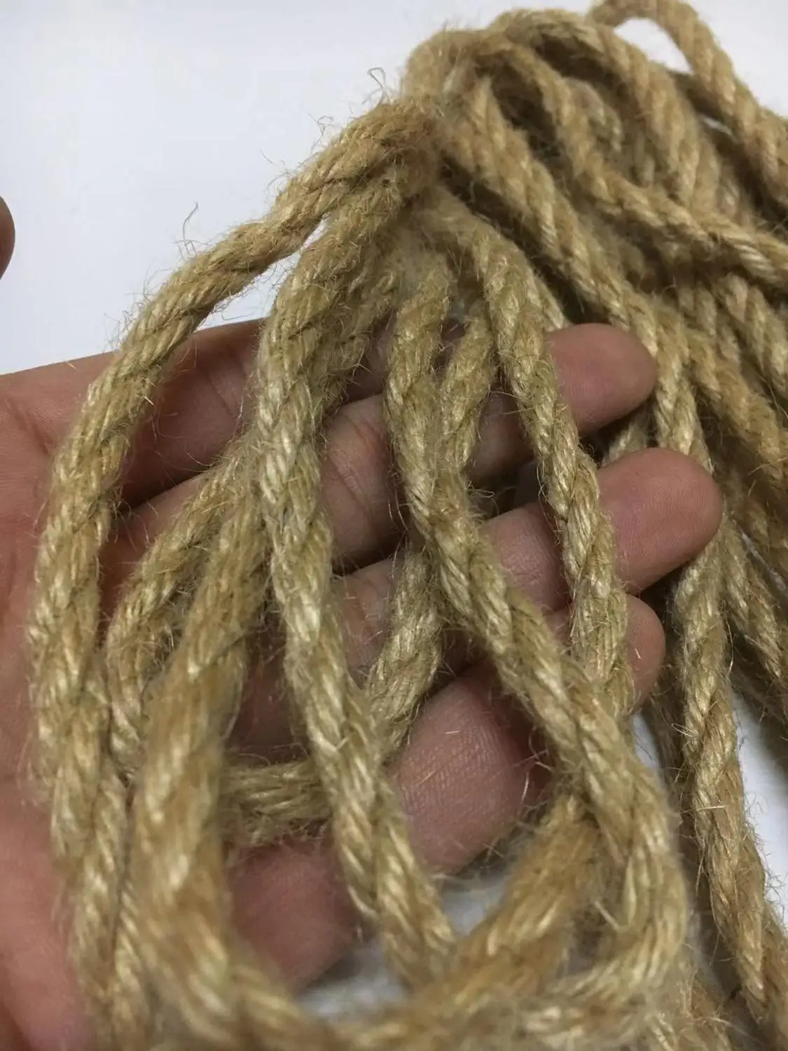 Jute rope 5 meters 6mm with blue red black raw colors for DIY pet Scratching