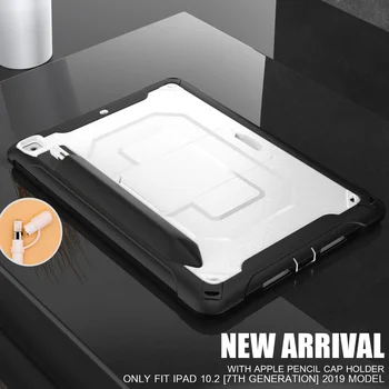 

Shockproof Case for Apple IPad 10.2 2019 7 7th Generation Case with Pencil Holder Cover Funda Hand Shoulder Strap+Pen Cap Coque