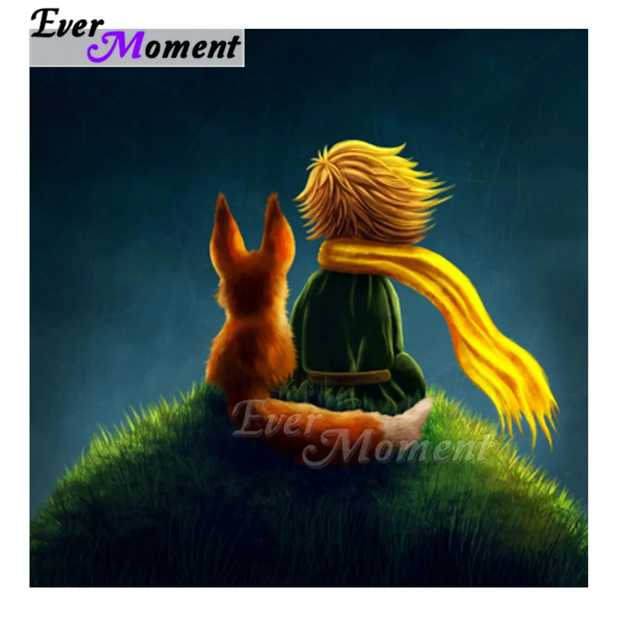 Ever Moment Diamond Painting Boy Fox Back View Full Square Mosaic Picture Of Rhinestone Embroidery Cross Stitch 3F2153 | Дом и сад