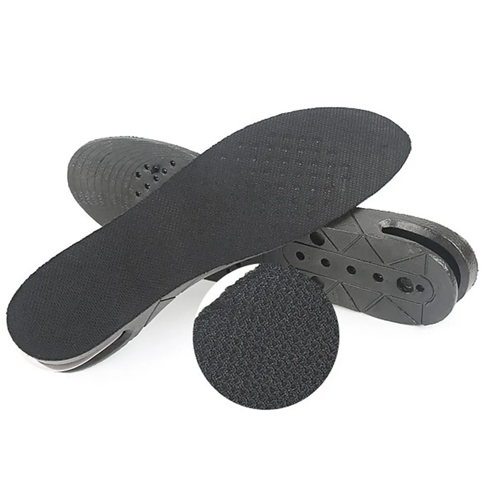 

Men Women Cushion Shock Absorption Breathable Taller Shoe Lift Adjustable Insert Height Increase Unisex Foot Insoles Pads Heel