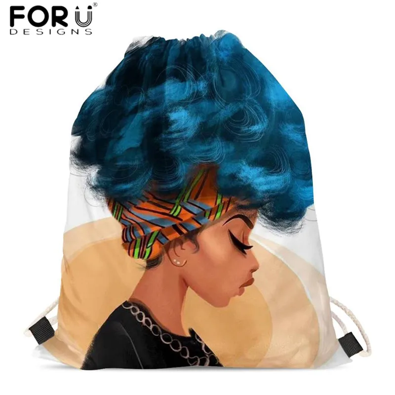 FORUDESIGNS/черные женские сумки для девочек с завязками, повседневный женский рюкзак на веревках, уличная сумка для фитнеса, молодежная сумка женская - Цвет: HMC1309Z3