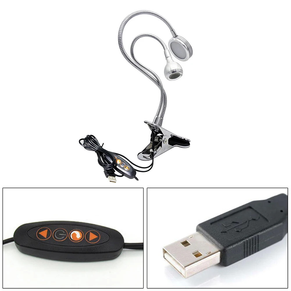 2 в 1 Алюминиевый сплав Домашний Настольный светильник USB интерфейс с зажимом энергосберегающая Настольная лампа с регулируемой яркостью
