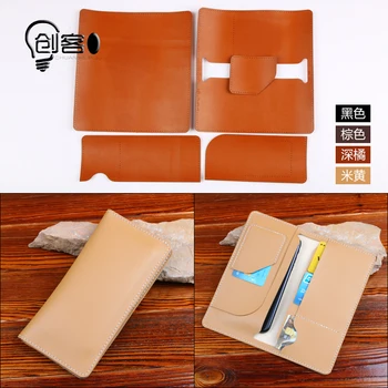 

original long wallet material bag handmade leather goods wallet coin homemade men and women ins cut semi-finished products