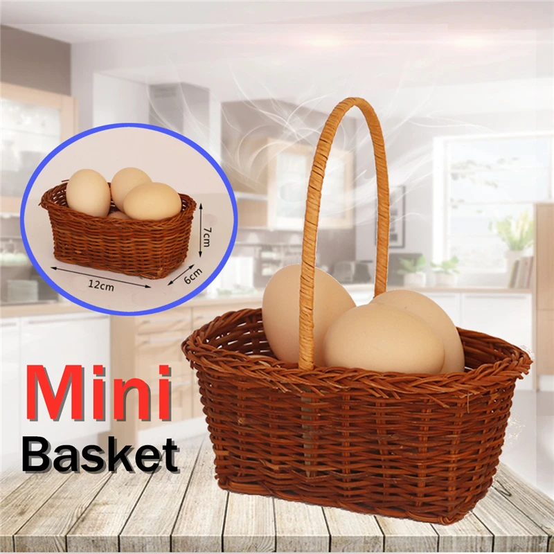 

Rectangle shaped Mini Handled Flower Easter Gift Hamper Vintage Wedding Storage Baskets Suitable for photo props