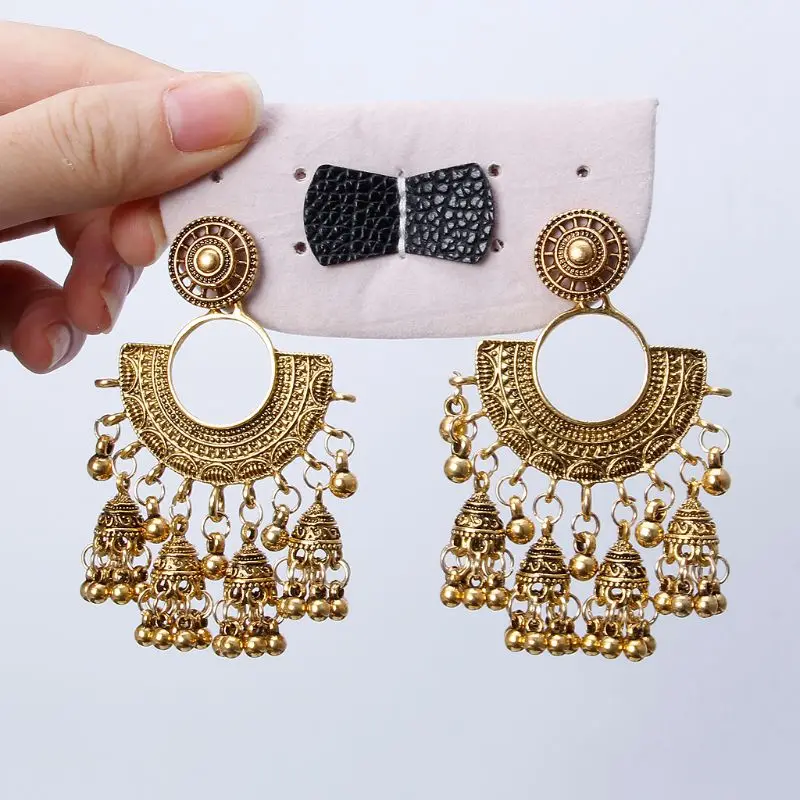 Болливуд Этническая Свадебная Невеста Kundan Jhumka Jhumki индийские bahuбали висячие