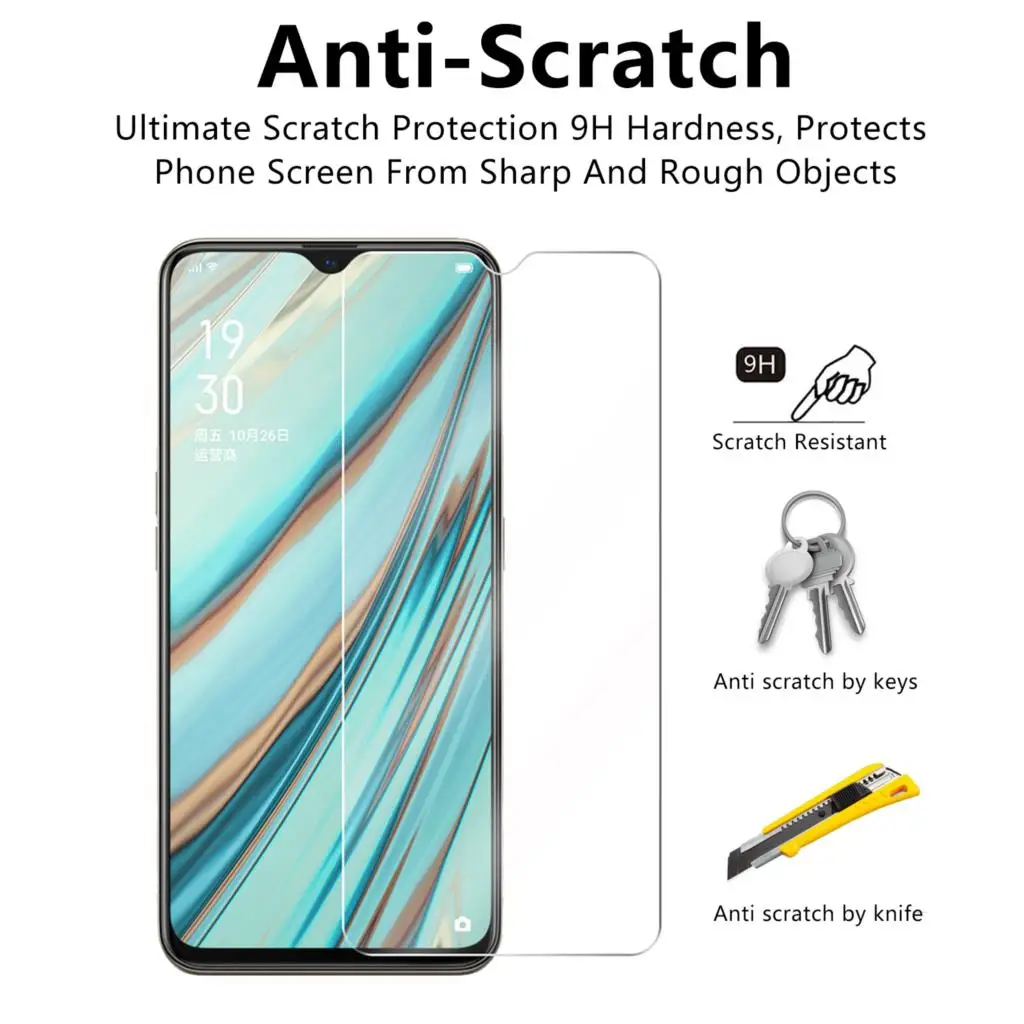 Закаленное стекло для Oppo A9 2020 Защитное экрана 2.5D 9H Премиум защитная